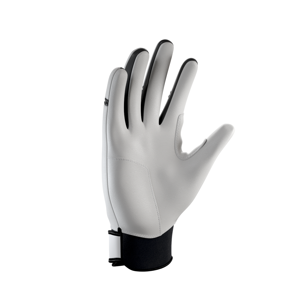 Guardian Pompey Classic Strap Sheepskin Leather Batting Gloves (White Black)