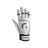 Guardian Pompey Classic Strap Sheepskin Leather Batting Gloves (White Black)