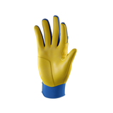 Guardian Pompey Classic Strap Sheepskin Leather Batting Gloves (Yellow Red Blue)