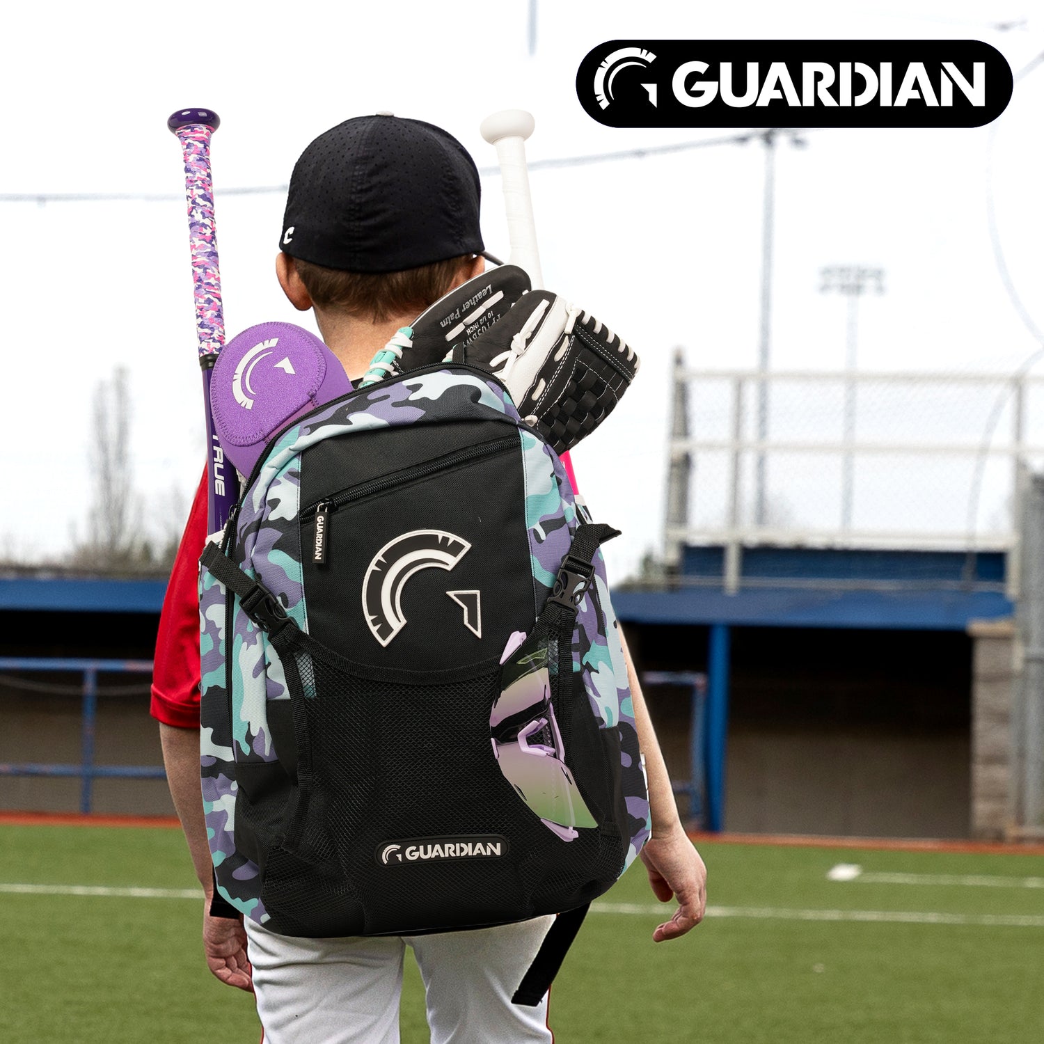 Guardian Baseball Rookie Youth Baseball Bat Bag - Boys or Girls (Pastel Multi)