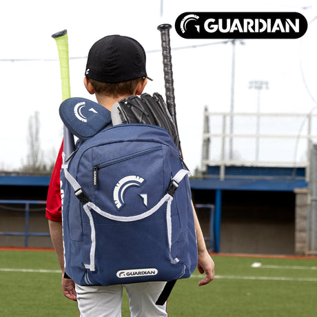 Guardian Baseball Rookie Youth Baseball Bat Bag - Boys or Girls (Navy/White)