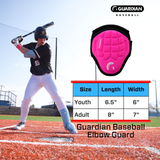 Guardian Baseball Batters Protective Elbow Guard Youth Pink