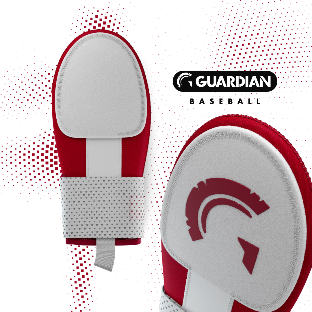 Guardian Baseball Sliding Mitt - Youth and Adult Sizes - Sliding Glove for Baseball - Elastic Compression Strap (Maroon/White)