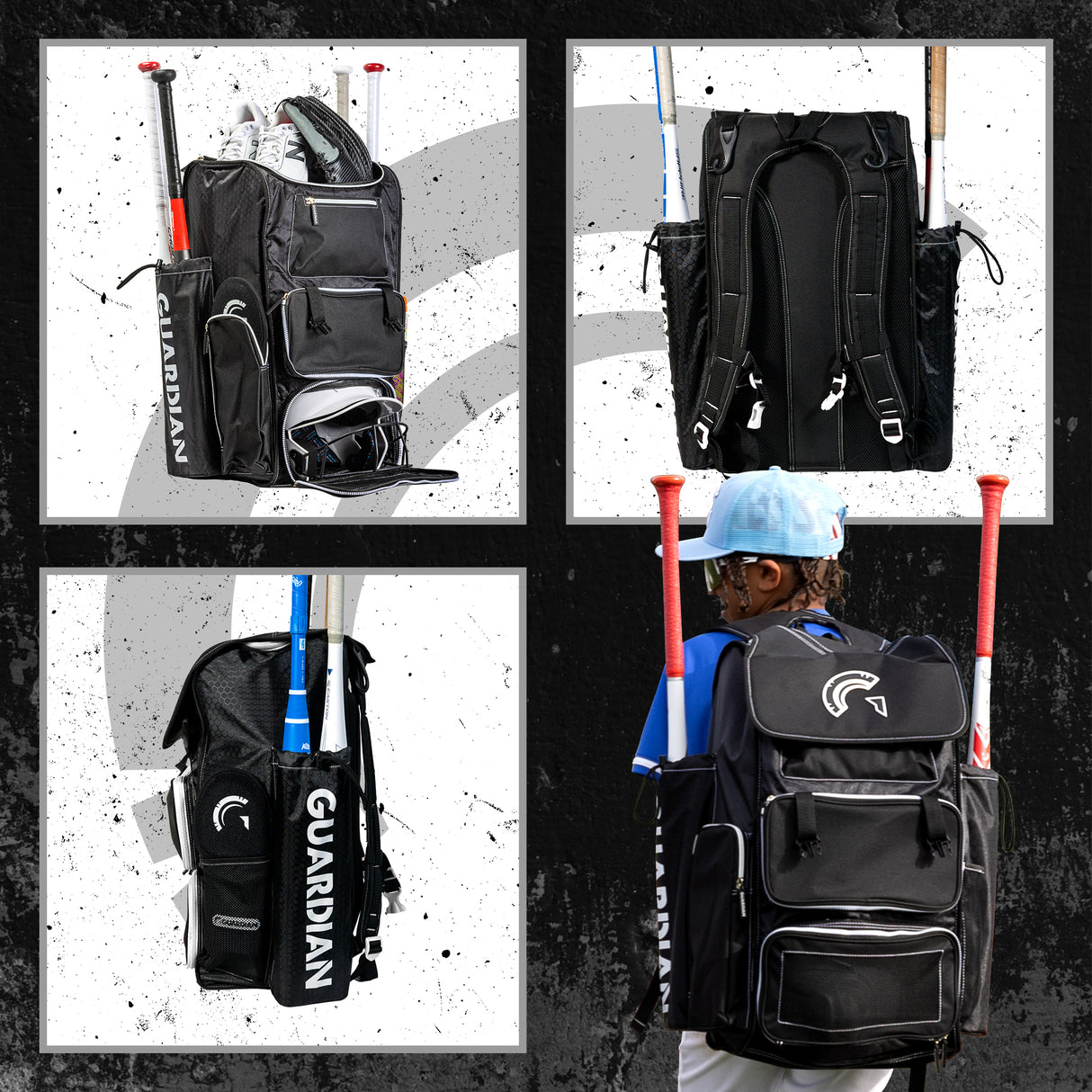 Guardian Baseball Diamond Series Baseball Softball Bag (Grey/Carolina Blue)