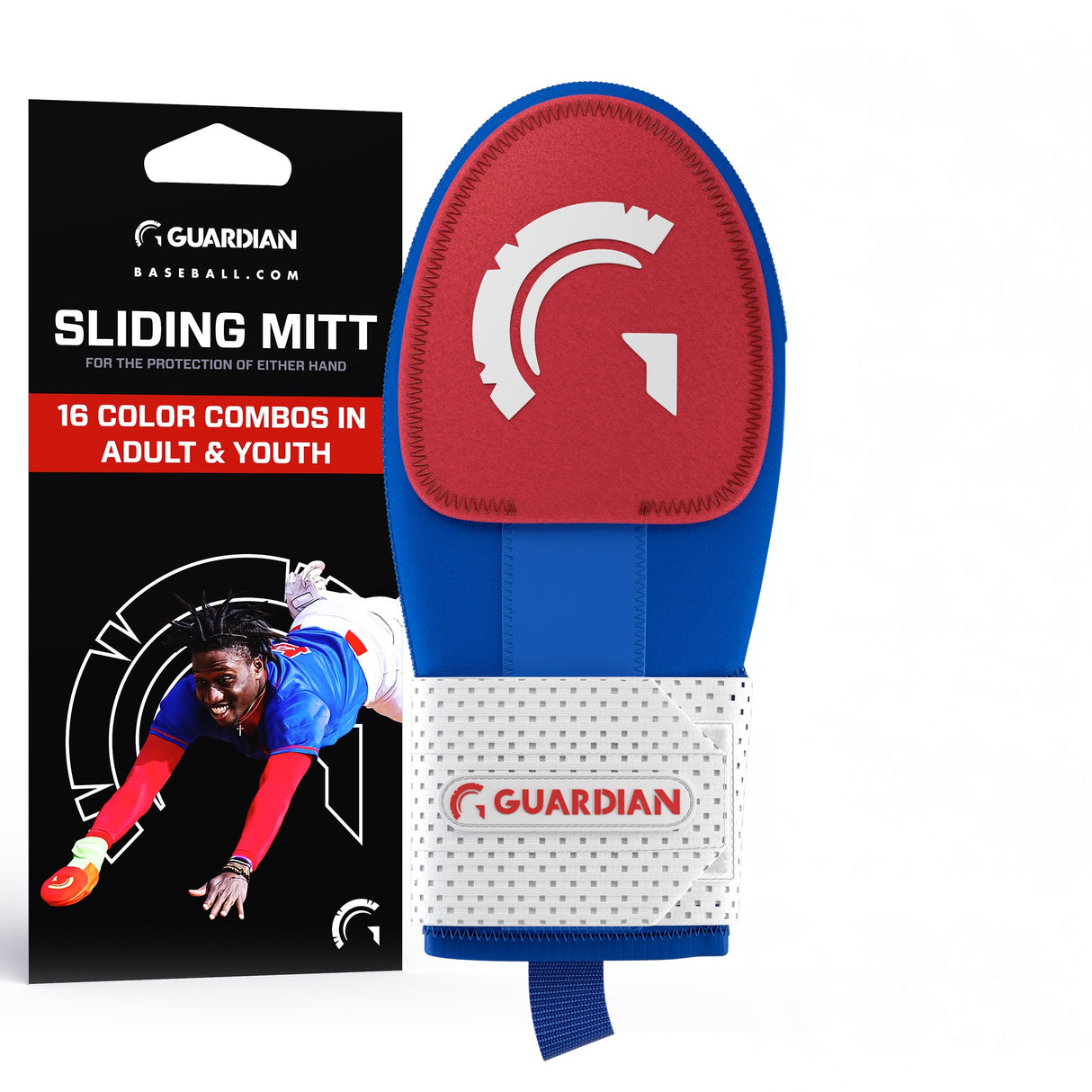 Guardian Baseball Sliding Mitt (Red/White/Blue)