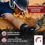 Guardian Baseball Sliding Mitt - Youth and Adult Sizes - Sliding Glove for Baseball - Elastic Compression Strap (Maroon/White)