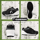 Bolt Youth Low Top Turf Baseball and Softball Shoes (Black/Grey)