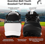 Bolt Youth Low Top Turf Baseball and Softball Shoes (Black/Grey)
