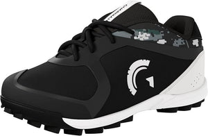 Bolt Youth Low Top Turf Baseball and Softball Shoes (Black/Grey)