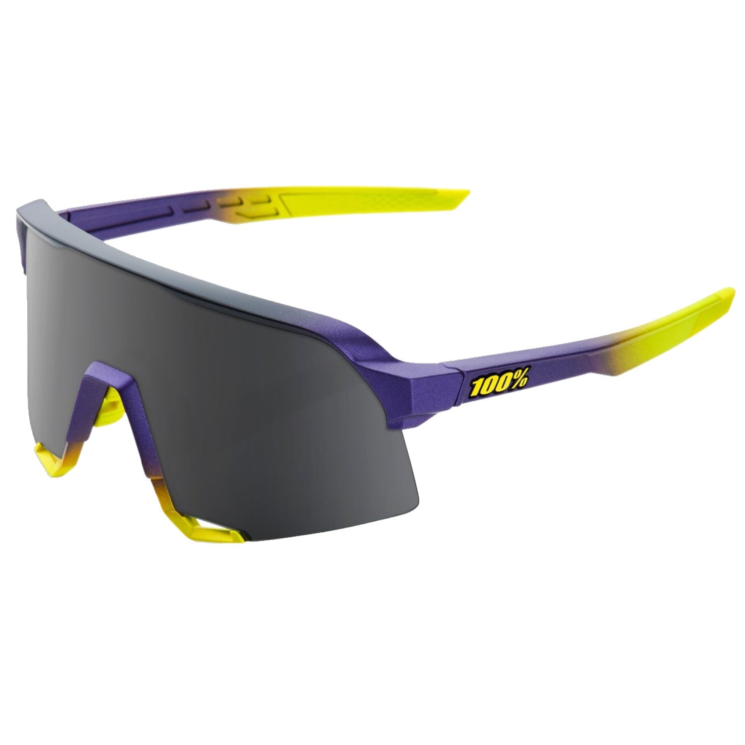 100% S3 Sport Performance Vented Baseball Sunglasses W/ Interchangeable  Lenses (Matte Metallic Digital Brights - Smoke Lens)