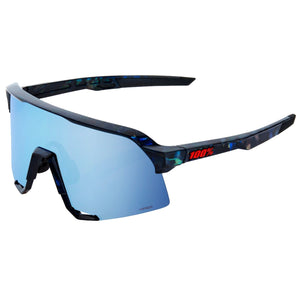 100% S3 Sport Performance Vented Baseball Sunglasses W/ Interchangeable Lenses (Black Holographic - HiPER Blue Multilayer Mirror Lens)
