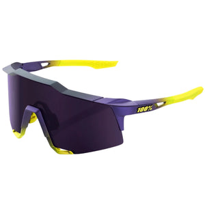 100% Speedcraft Sport Performance Baseball Sunglasses HD Interchangeable Lens (Dark Purple Lens)