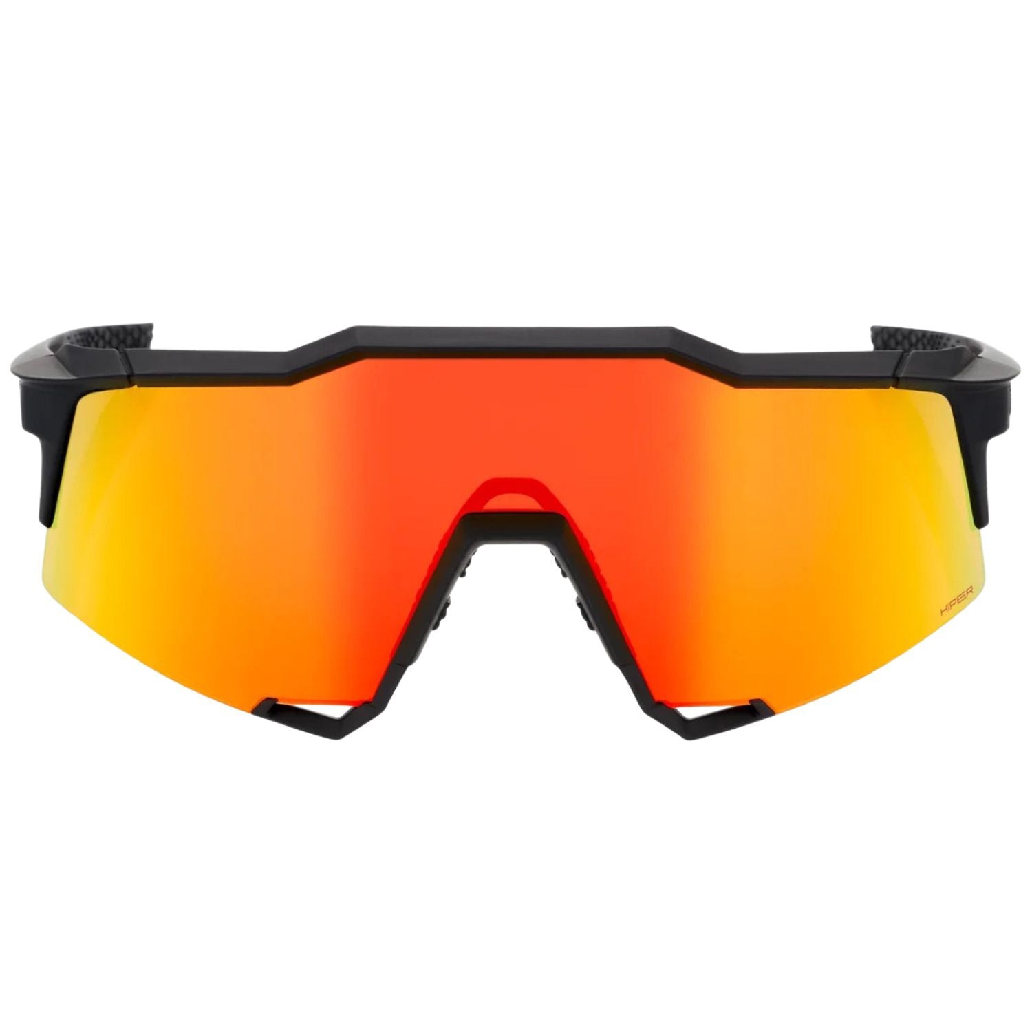 100% Speedcraft Sport Performance Baseball Sunglasses HD Interchangeable  Lens (Soft Tact Black - Red Multilayer Mirror Lens)