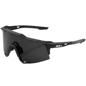 100% Speedcraft Sport Performance Baseball Sunglasses HD Interchangeable Lens (Soft Tact Black - Smoke Lens)
