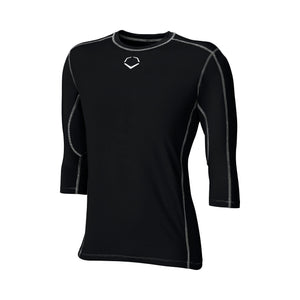 EvoShield Pro Team Baseball Youth Boy's Mid Sleeve Workout Tee Shirt (Black)