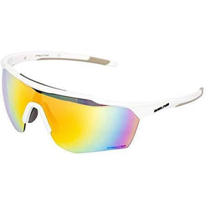 Adult Shield Baseball Sunglasses Lightweight Sports Sun Glasses for Running, Softball, Rowing, Cycling (White/Gray)