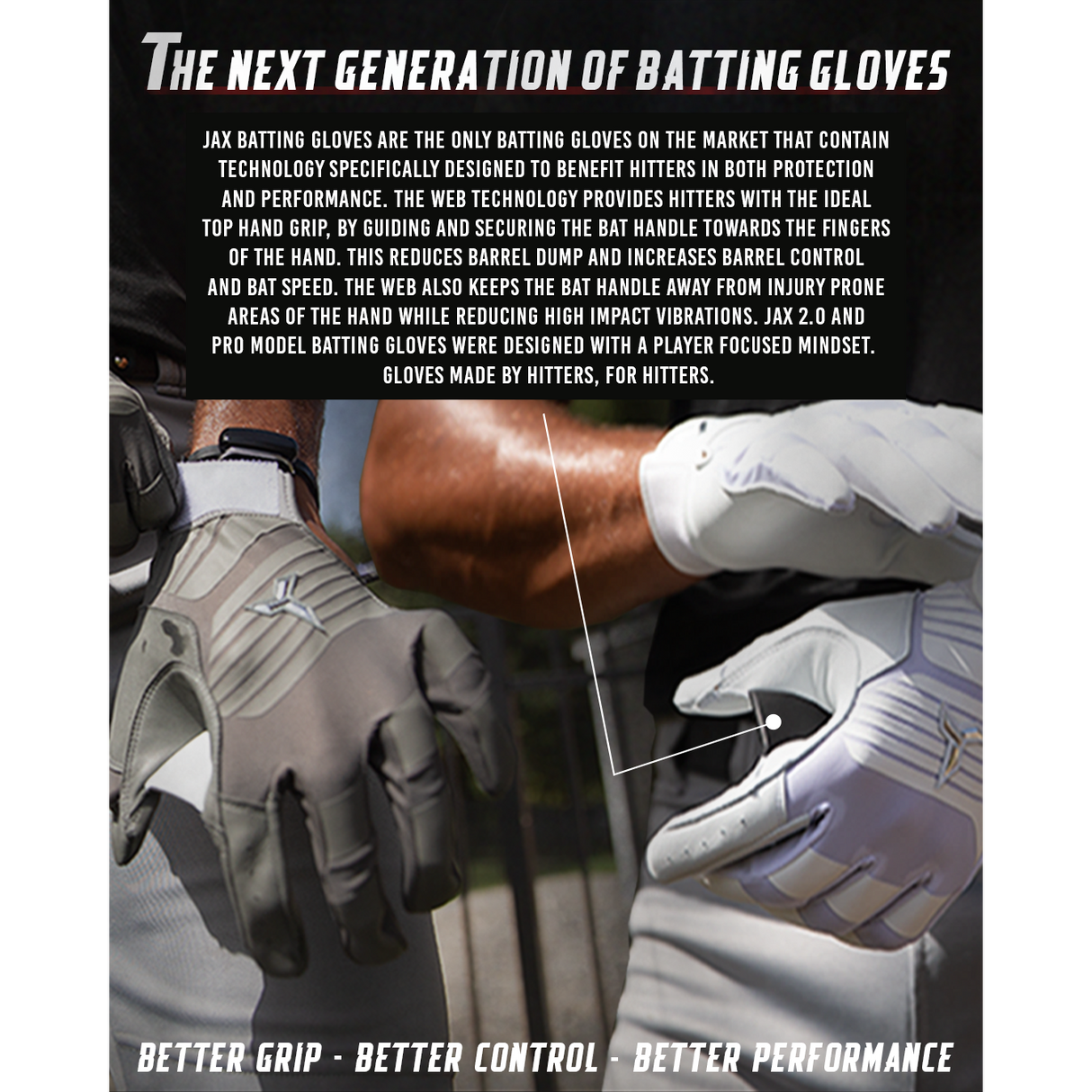 JAX Batting Gloves-Batting Gloves-Guardian Baseball