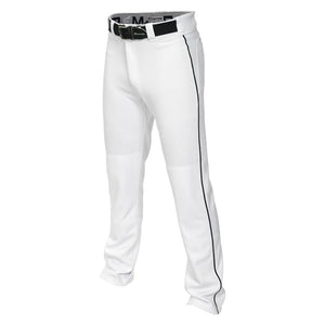 Easton Adult Men's Mako II Baseball Pants Full Length Relaxed Fit (White/Black)