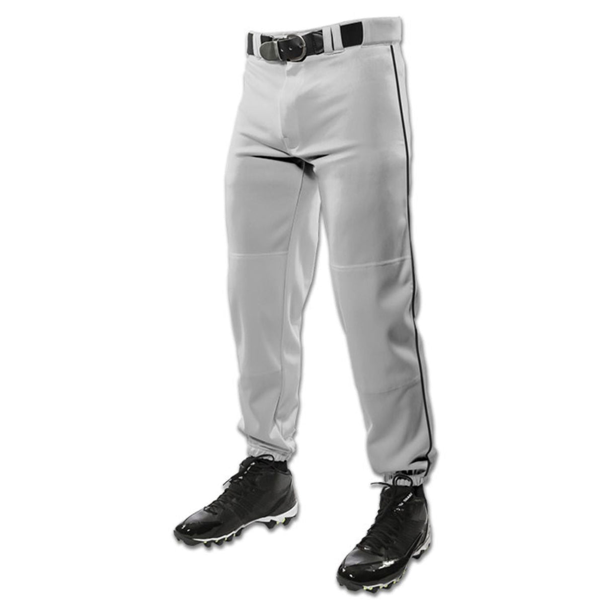 Champro Youth Triple Crown Classic Baseball Pants with Braid, L / Grey/Black