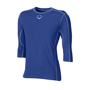 EvoShield Pro Team Baseball Youth Boy's Mid Sleeve Workout Tee Shirt (Royal)