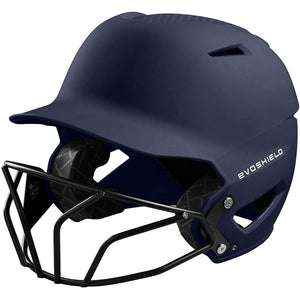 EvoShield XVT Matte Batting Helmet Fastpitch Softball With Facemask (Navy)