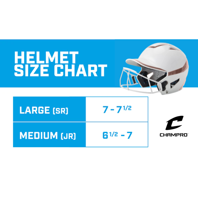 CHAMPRO HX Rise Pro Fastpitch Softball Batting Helmet with Facemask Tw