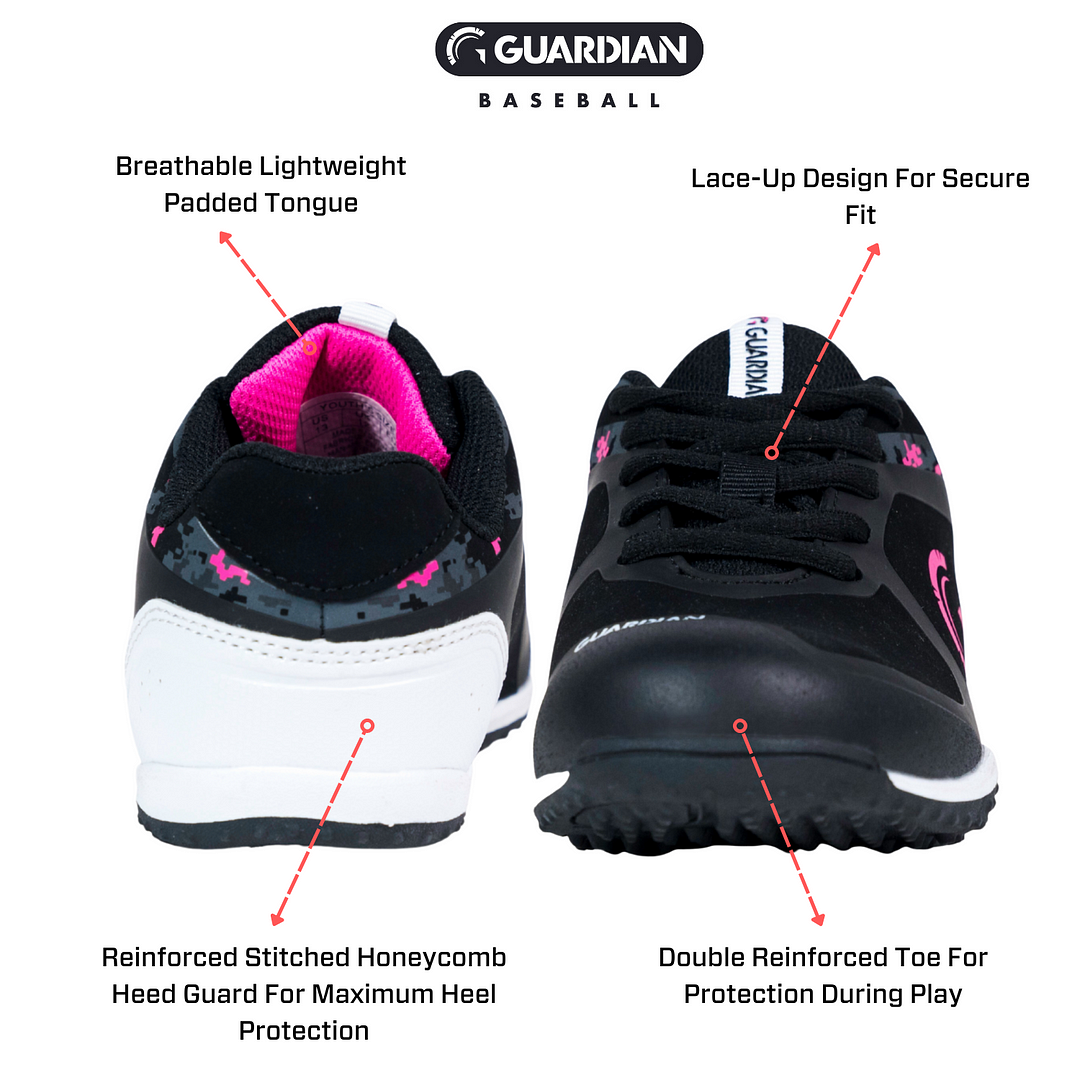 Youth indoor top baseball shoes