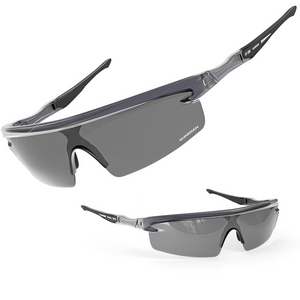 Guardian Baseball Reflector Pro Adult Shield Sunglasses - Comes with Protective Case and Lens Cloth - Adult Unisex - Sports Sunglasses (Grey/Grey)