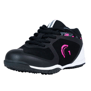 Bolt Youth Low Top Turf Baseball and Softball Shoes (Black/Pink)
