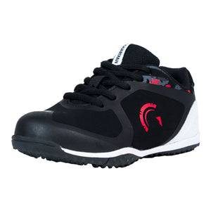 Bolt Youth Low Top Turf Baseball and Softball Shoes (Black/Red)