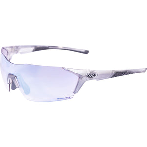 Rawlings 1801 Men's Adult Shield Baseball Sunglasses, (White/Blue Mirror)