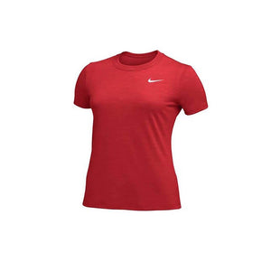 Nike Legend Veneer Women's Dri-Fit Crewneck Fitness T-Shirt Tee (Red)