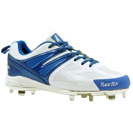 Rawlings Conquer Low Men s Molded Baseball Cleat White Royal Guardian Baseball