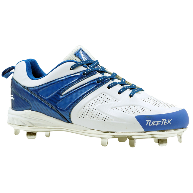 Rawlings Conquer Low Men s Molded Baseball Cleat White Royal Guardian Baseball