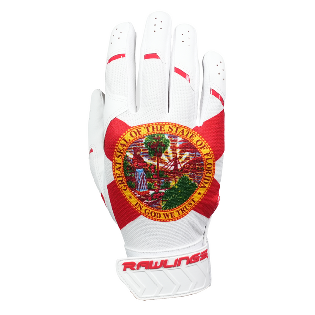 Youth american flag batting top gloves