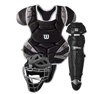 Wilson C1K Intermediate Baseball Catchers Gear Set (Black)