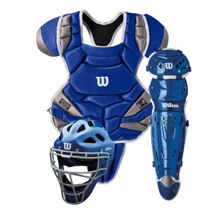 Wilson C1K Intermediate Baseball Catchers Gear Set (Royal)