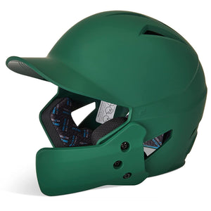 Champro HX Gamer Plus Baseball Batting Helmet Universal Jaw Guard Forest (Green)