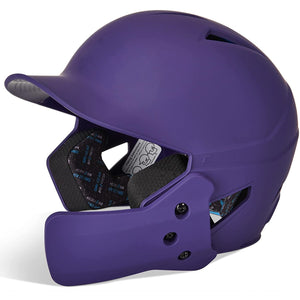 Champro HX Gamer Plus Baseball Batting Helmet Universal Jaw Guard Junior (Purple)