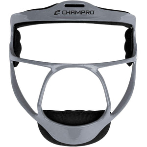 Champro Rampage Defensive Fielders Fastpitch Softball Face Mask Ultra Lightweight (Silver)