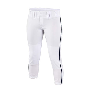 Easton Pro Fastpitch Women's Softball Piped Belt Loops Pants (White/Black)