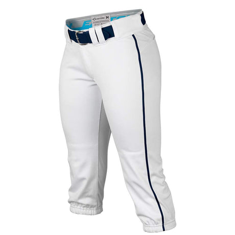 CA Stock Baseball Pants - Black with Red Piping and Belt Loops