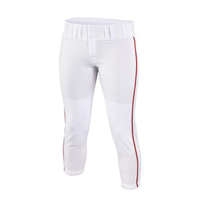 Easton Pro Fastpitch Women's Softball Piped Belt Loops Pants (White/Red)