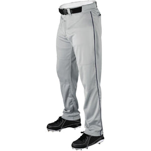 Wilson Men's Adult Baseball Pants Relaxed Fit With Piping (Grey/Navy)