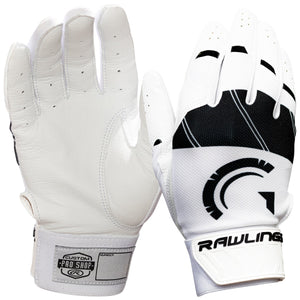 Guardian Baseball X Rawlings 5150 Youth Boys Baseball Batting Gloves Leather Flexfit (Black/White)