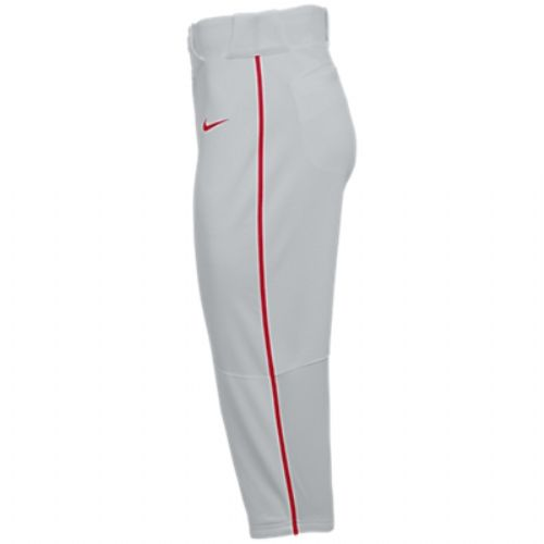 Nike Vapor Select High Piped Men's Baseball Knicker Pants (Grey/Red) 3XL