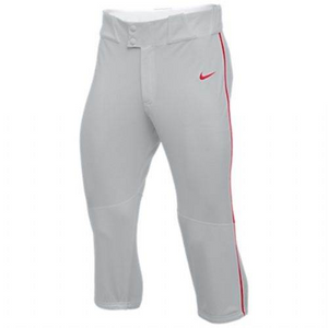 Nike Vapor Select High Piped Men's Baseball Knicker Pants (Grey/Red)