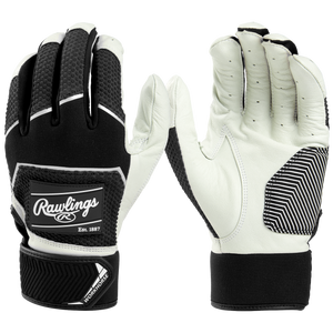 Rawlings Workhorse Adult Baseball Batting Gloves (Black)