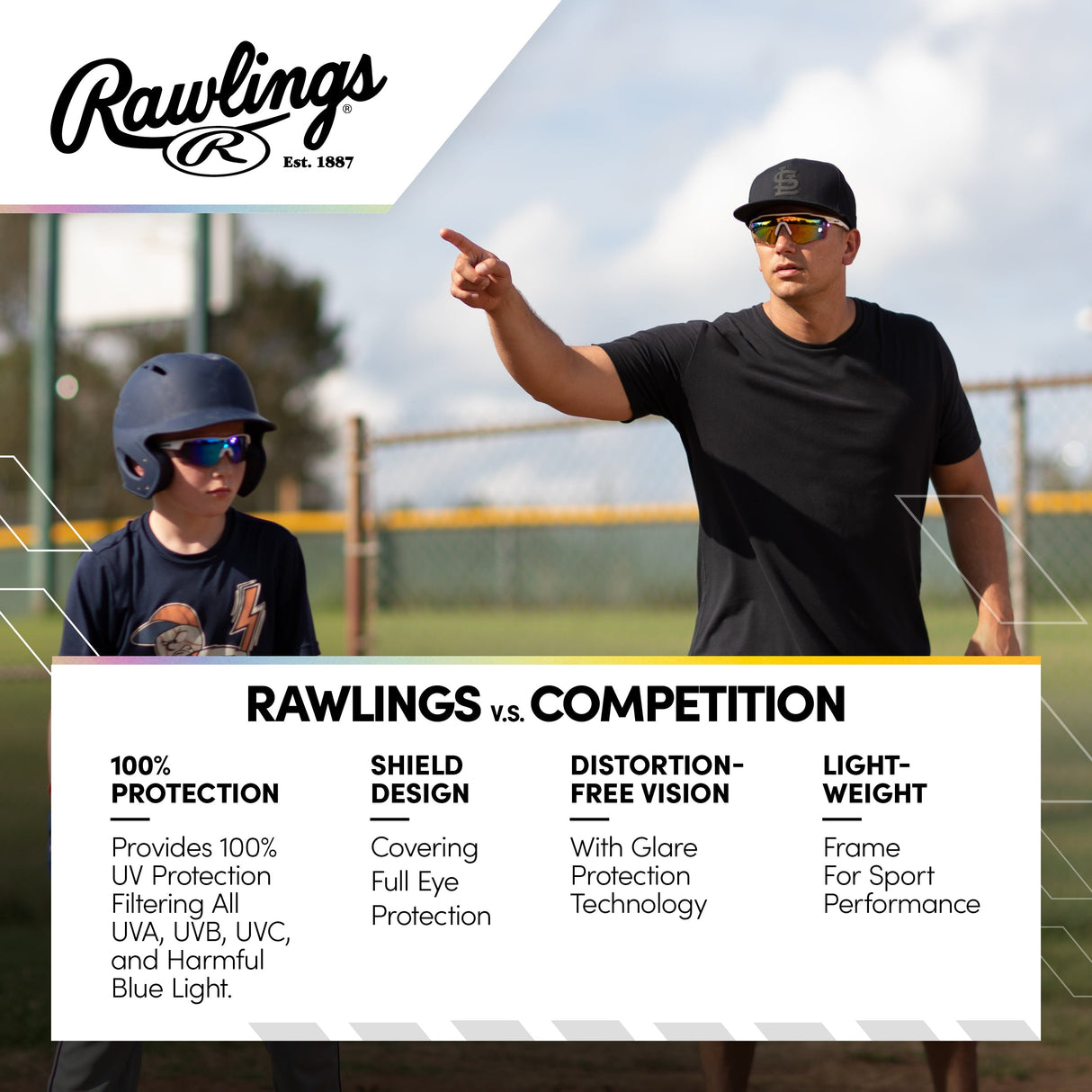 Rawlings SMU Adult Baseball Sunglasses