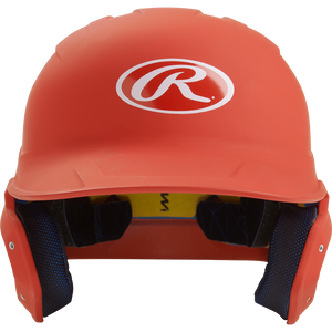 Rawlings MACH Series Matte Baseball Batting Helmet (Orange)